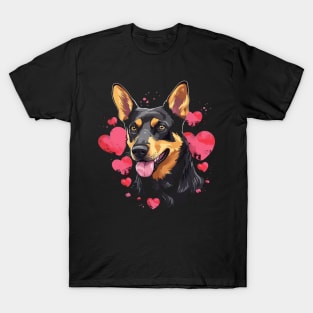 Australian Kelpie Valentine Day T-Shirt